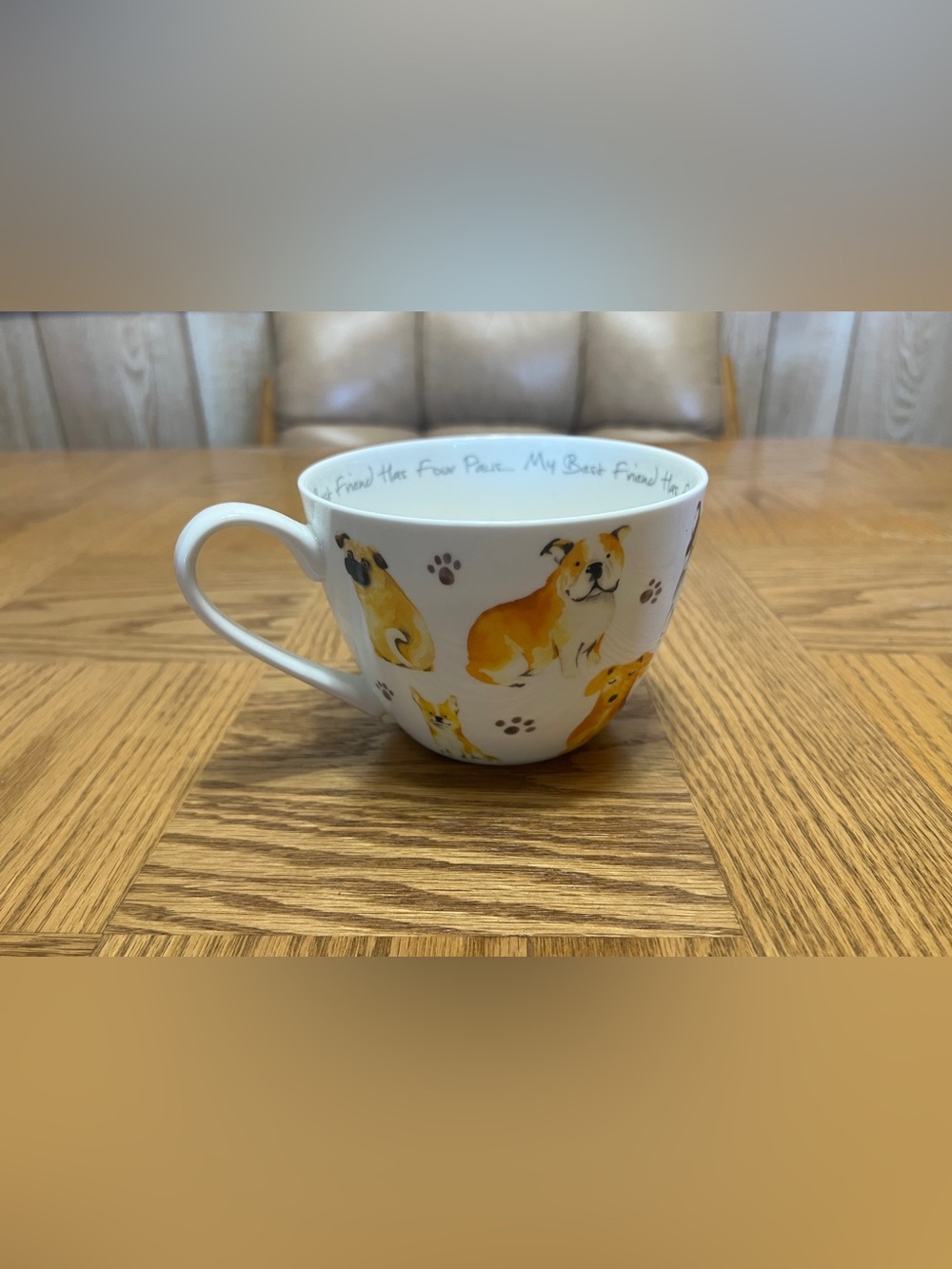 My Best Friend Has Four Paws Cute Multi Dog Breeds Novelty 18 oz Mug